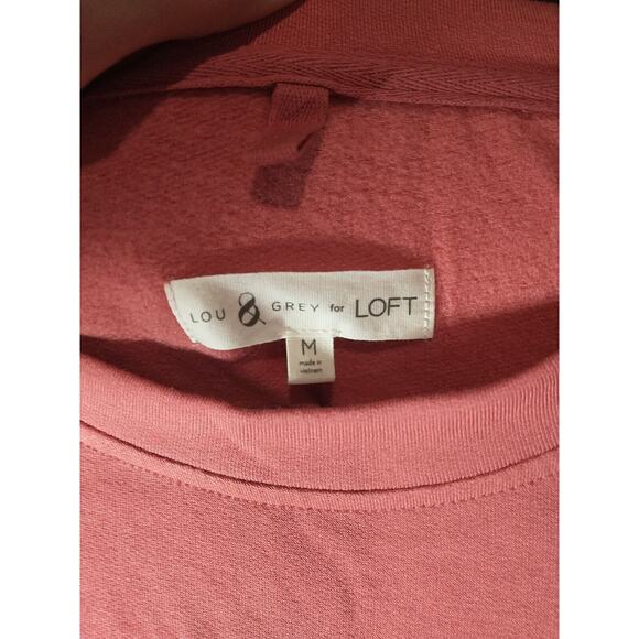 Lou & Grey For Loft Pullover Sweatshirt Pink Medium - Picture 2 of 3